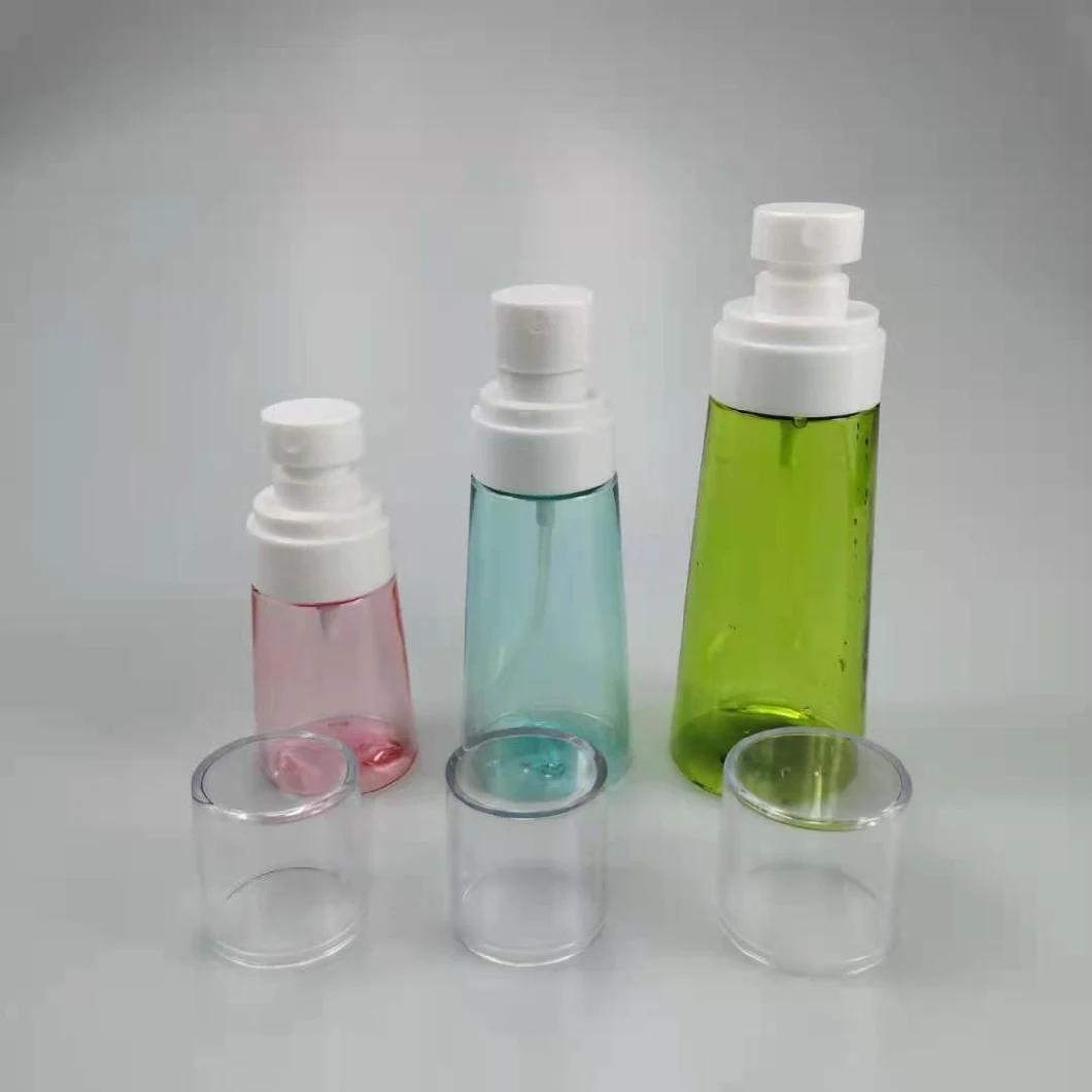 30ml 60ml 100ml PETG Transparent Clear Plastic Container Upg Perfume Bottle with Mist Sprayer &amp; Pump for Travel and Hand Sanitizer