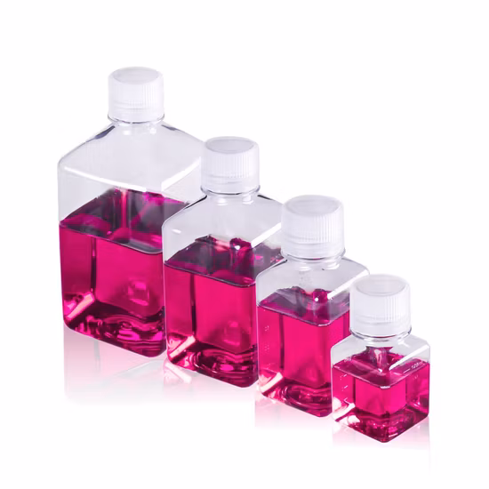 Square Pet PETG Media Bottles Cell Culture Media Bottle
