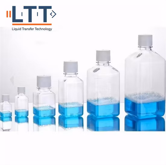 Laboratory Disposables Glassware PETG Media Bottle Culture Media Bottle with Screw Cap